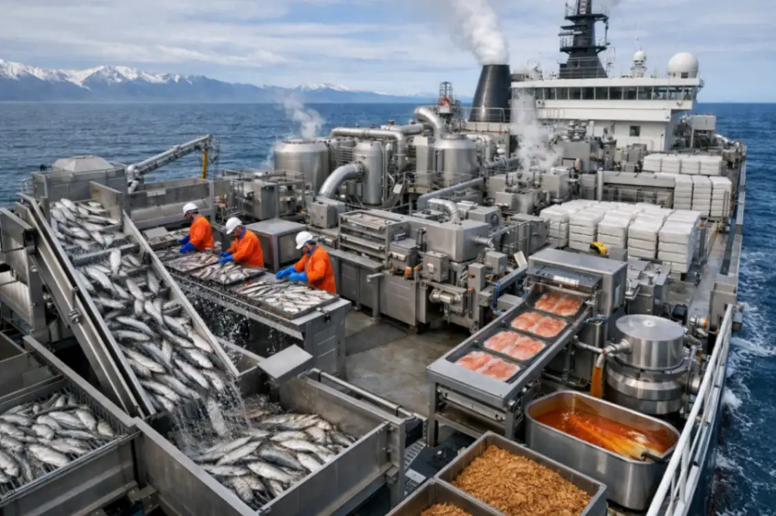 Плавучие рыбзаводы нового поколения: судовое оборудование для 100% переработки улова
